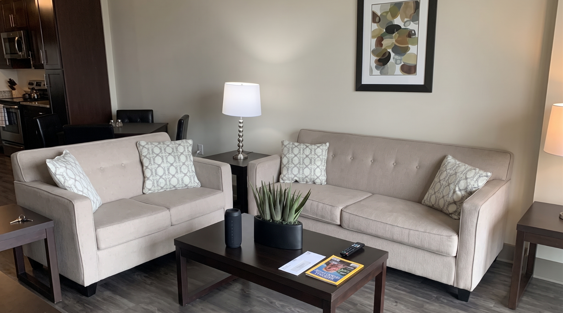 This is an image showing the interior of a temporary housing in San Antonio - Capri Temporary Housing